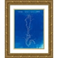 thumbnail image 1 of Borders, Cole 12x14 Gold Ornate Wood Framed with Double Matting Museum Art Print Titled - PP200- Faded Blueprint Automatic Lock Carabiner Patent Poster, 1 of 4