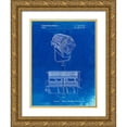 thumbnail image 1 of Borders, Cole 12x14 Gold Ornate Wood Framed with Double Matting Museum Art Print Titled - PP961-Faded Blueprint Mole-Richardson Film Light Patent Poster, 1 of 4