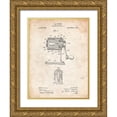 thumbnail image 1 of Borders, Cole 12x14 Gold Ornate Wood Framed with Double Matting Museum Art Print Titled - PP162- Vintage Parchment Pencil Sharpener Patent Poster, 1 of 4