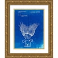 thumbnail image 1 of Borders, Cole 12x14 Gold Ornate Wood Framed with Double Matting Museum Art Print Titled - PP406-Faded Blueprint Troll Doll Patent Poster, 1 of 4