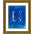 thumbnail image 1 of Borders, Cole 12x14 Gold Ornate Wood Framed with Double Matting Museum Art Print Titled - PP758-Faded Blueprint Bunsen Burner 1921 Patent Poster, 1 of 4