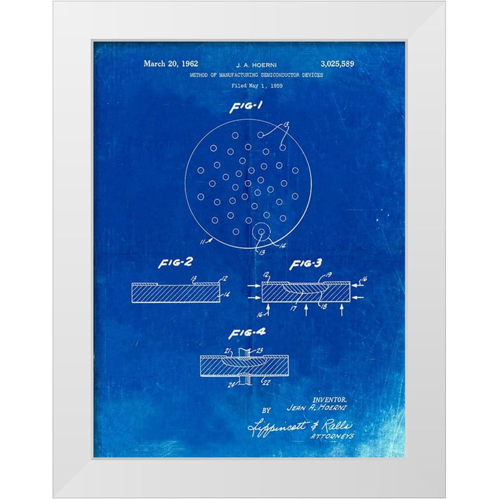 Borders, Cole 12x14 White Modern Wood Framed Museum Art Print Titled ...