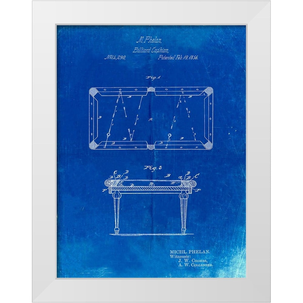 Borders, Cole 12x14 White Modern Wood Framed Museum Art Print Titled ...