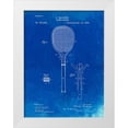 thumbnail image 1 of Borders, Cole 12x14 White Modern Wood Framed Museum Art Print Titled - PP183- Faded Blueprint Tennis Racket 1892 Patent Poster, 1 of 4