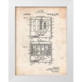 thumbnail image 1 of Borders, Cole 12x14 White Modern Wood Framed Museum Art Print Titled - PP207- Vintage Parchment Toastmaster Toaster Patent Print, 1 of 4