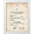 thumbnail image 1 of Borders, Cole 12x14 White Modern Wood Framed Museum Art Print Titled - PP420-Vintage Parchment Spoon Fishing Lure Poster, 1 of 4