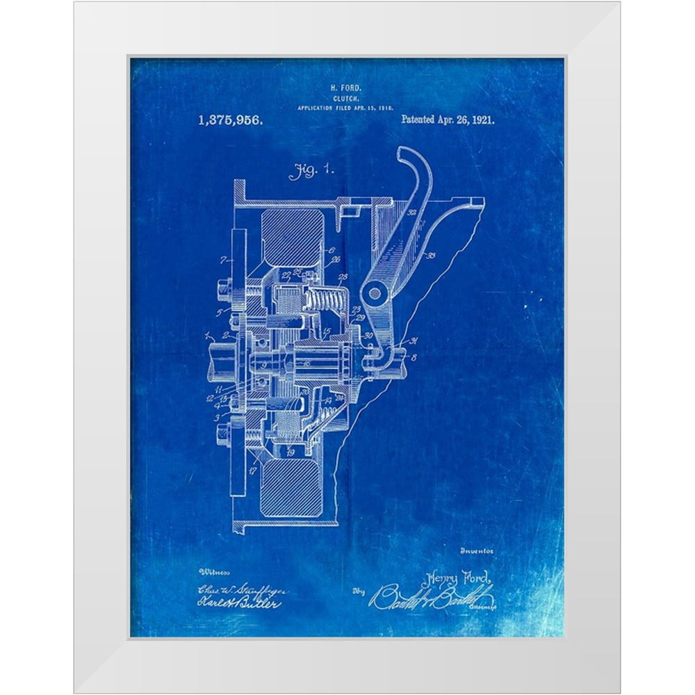 Borders, Cole 12x14 White Modern Wood Framed Museum Art Print Titled ...