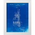 thumbnail image 1 of Borders, Cole 12x14 White Modern Wood Framed Museum Art Print Titled - PP842-Faded Blueprint Ford Fuel Pump 1933 Patent Poster, 1 of 4