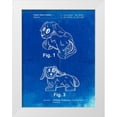 thumbnail image 1 of Borders, Cole 12x14 White Modern Wood Framed Museum Art Print Titled - PP924-Faded Blueprint Lego Dog Poster, 1 of 4