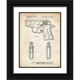 thumbnail image 1 of Borders, Cole 15x18 Black Ornate Wood Framed with Double Matting Museum Art Print Titled - PP1034-Vintage Parchment Sig Sauer P220 Pistol Patent Poster, 1 of 4