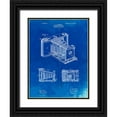thumbnail image 1 of Borders, Cole 15x18 Black Ornate Wood Framed with Double Matting Museum Art Print Titled - PP15-Faded Blueprint Kodak Pocket Folding Camera Patent Poster, 1 of 4