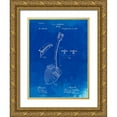 thumbnail image 1 of Borders, Cole 15x18 Gold Ornate Wood Framed with Double Matting Museum Art Print Titled - PP976-Faded Blueprint Original Shovel Patent 1885 Patent Poster, 1 of 4