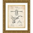 thumbnail image 1 of Borders, Cole 15x18 Gold Ornate Wood Framed with Double Matting Museum Art Print Titled - PP444-Vintage Parchment Horse Saddle Patent Poster, 1 of 4