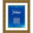 thumbnail image 1 of Borders, Cole 15x18 Gold Ornate Wood Framed with Double Matting Museum Art Print Titled - PP623-Faded Blueprint Military Hat 1935 Patent Poster, 1 of 4