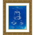 thumbnail image 1 of Borders, Cole 15x18 Gold Ornate Wood Framed with Double Matting Museum Art Print Titled - PP660-Faded Blueprint Kitchen Jar Pitcher Poster, 1 of 4