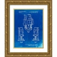 thumbnail image 1 of Borders, Cole 15x18 Gold Ornate Wood Framed with Double Matting Museum Art Print Titled - PP991-Faded Blueprint Plunge Router Patent Poster, 1 of 4