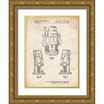 thumbnail image 1 of Borders, Cole 15x18 Gold Ornate Wood Framed with Double Matting Museum Art Print Titled - PP991-Vintage Parchment Plunge Router Patent Poster, 1 of 4