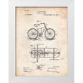 thumbnail image 1 of Borders, Cole 15x18 White Modern Wood Framed Museum Art Print Titled - PP51-Vintage Parchment Bicycle Gearing 1894 Patent Poster, 1 of 4