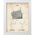 thumbnail image 1 of Borders, Cole 15x18 White Modern Wood Framed Museum Art Print Titled - PP826-Vintage Parchment Football Goal Post Poster, 1 of 4
