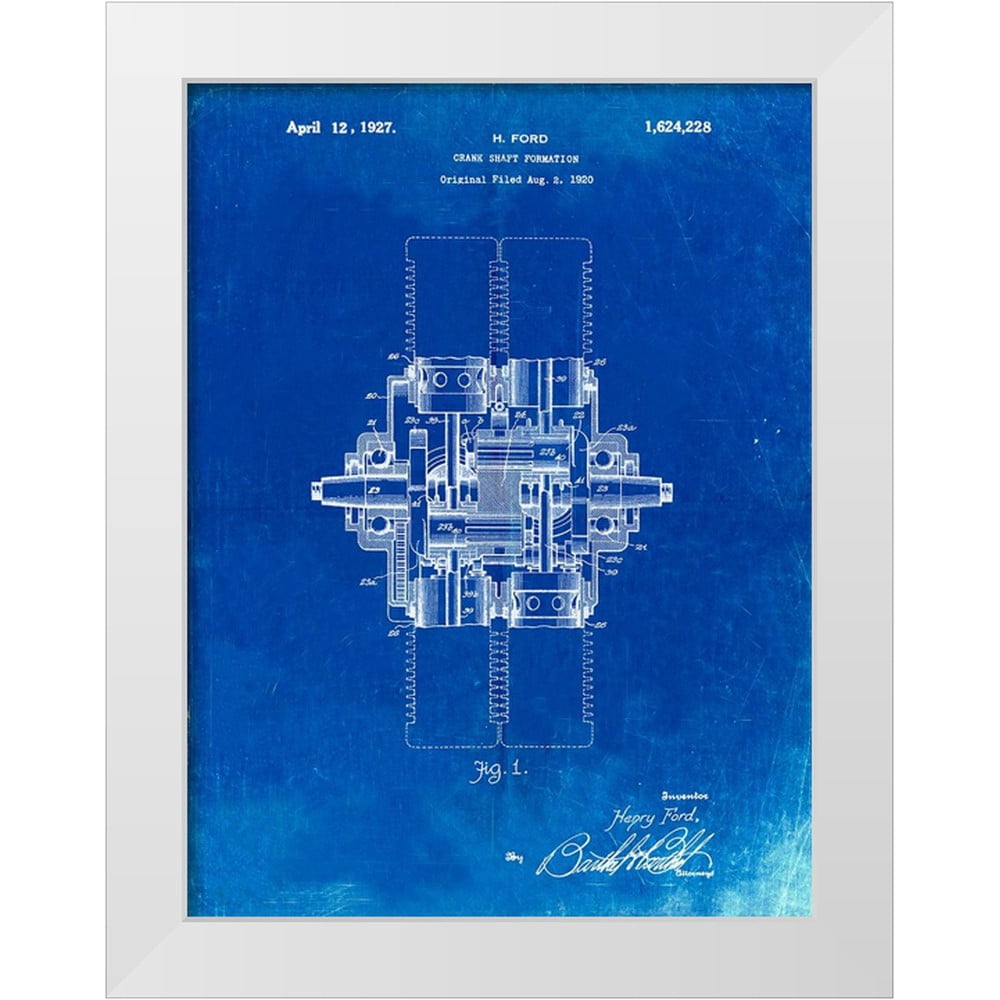 Borders, Cole 15x18 White Modern Wood Framed Museum Art Print Titled ...