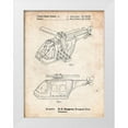 thumbnail image 1 of Borders, Cole 15x18 White Modern Wood Framed Museum Art Print Titled - PP929-Vintage Parchment Lego Helicopter Building Kit Patent Poster, 1 of 4