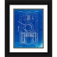 thumbnail image 1 of Borders, Cole 19x24 Black Ornate Wood Framed with Double Matting Museum Art Print Titled - PP365-Faded Blueprint Insulated Military Tank Patent Poster, 1 of 4