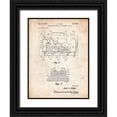 thumbnail image 1 of Borders, Cole 19x24 Black Ornate Wood Framed with Double Matting Museum Art Print Titled - PP813-Vintage Parchment First Integrated Circuit Patent Poster, 1 of 4