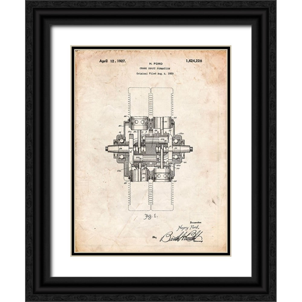 Borders, Cole 19x24 Black Ornate Wood Framed with Double Matting Museum ...