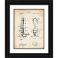 thumbnail image 1 of Borders, Cole 19x24 Black Ornate Wood Framed with Double Matting Museum Art Print Titled - PP758-Vintage Parchment Bunsen Burner 1921 Patent Poster, 1 of 4