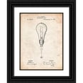 thumbnail image 1 of Borders, Cole 19x24 Black Ornate Wood Framed with Double Matting Museum Art Print Titled - PP797-Vintage Parchment Outboard Motor Patent Art, 1 of 4