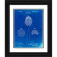 thumbnail image 1 of Borders, Cole 19x24 Black Ornate Wood Framed with Double Matting Museum Art Print Titled - PP975-Faded Blueprint Ophthalmoscope Patent Poster, 1 of 4