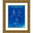 thumbnail image 1 of Borders, Cole 19x24 Gold Ornate Wood Framed with Double Matting Museum Art Print Titled - PP1014-Faded Blueprint Robert the Robot 1955 Toy Robot Patent Poster, 1 of 4