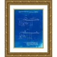 thumbnail image 1 of Borders, Cole 19x24 Gold Ornate Wood Framed with Double Matting Museum Art Print Titled - PP999-Faded Blueprint Porter Cable Table Saw Patent Poster, 1 of 4
