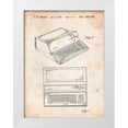 thumbnail image 1 of Borders, Cole 19x24 White Modern Wood Framed Museum Art Print Titled - PP171- Vintage Parchment Apple III Computer Patent Poster, 1 of 4