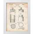 thumbnail image 1 of Borders, Cole 19x24 White Modern Wood Framed Museum Art Print Titled - PP204- Vintage Parchment Cocktail Shaker Patent Poster, 1 of 4