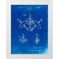 thumbnail image 1 of Borders, Cole 19x24 White Modern Wood Framed Museum Art Print Titled - PP228-Faded Blueprint Ship Steering Wheel Patent Poster, 1 of 4