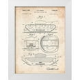 thumbnail image 1 of Borders, Cole 19x24 White Modern Wood Framed Museum Art Print Titled - PP262-Vintage Parchment Military Self Digging Tank Patent Poster, 1 of 4
