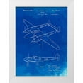 thumbnail image 1 of Borders, Cole 19x24 White Modern Wood Framed Museum Art Print Titled - PP277-Faded Blueprint Lockheed P-38 Lightning Patent Poster, 1 of 4