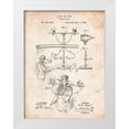 thumbnail image 1 of Borders, Cole 19x24 White Modern Wood Framed Museum Art Print Titled - PP642-Vintage Parchment Bowling Pin 1967 Patent Poster, 1 of 4