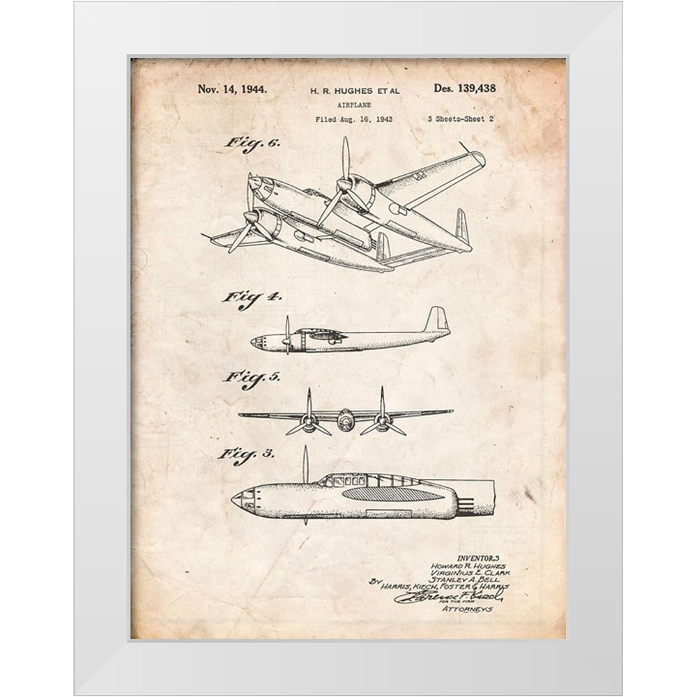 Borders, Cole 19x24 White Modern Wood Framed Museum Art Print Titled
