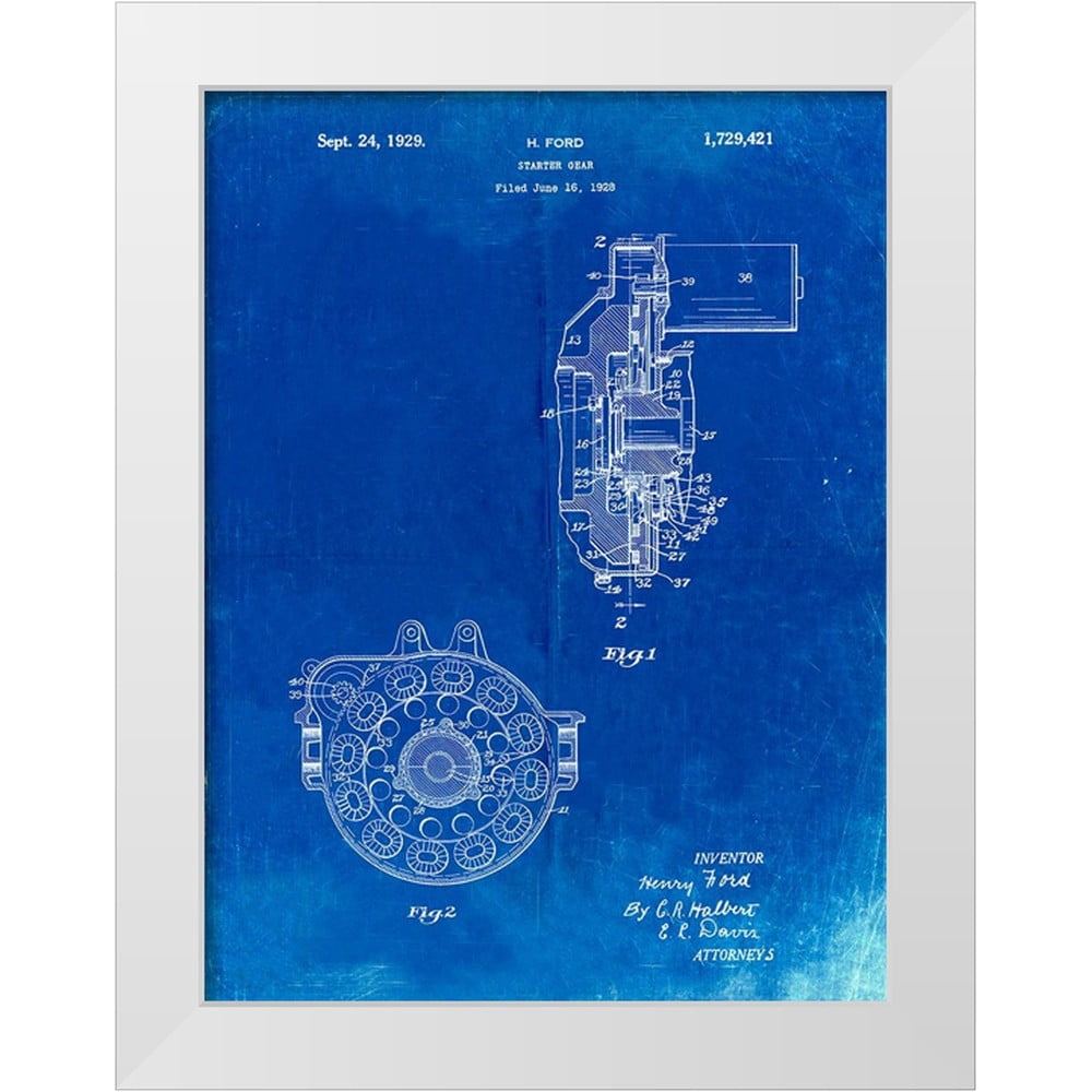 Borders, Cole 19x24 White Modern Wood Framed Museum Art Print Titled ...