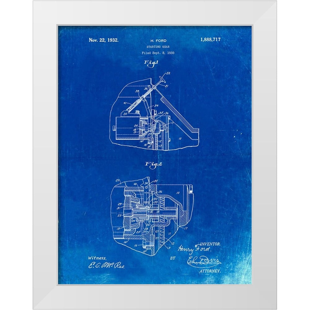 Borders, Cole 19x24 White Modern Wood Framed Museum Art Print Titled ...