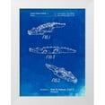 thumbnail image 1 of Borders, Cole 19x24 White Modern Wood Framed Museum Art Print Titled - PP923-Faded Blueprint Lego Crocodile Poster, 1 of 4