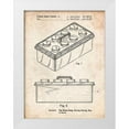 thumbnail image 1 of Borders, Cole 19x24 White Modern Wood Framed Museum Art Print Titled - PP937-Vintage Parchment Lego Storage Container Patent Poster, 1 of 4