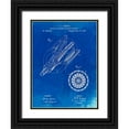 thumbnail image 1 of Borders, Cole 25x32 Black Ornate Wood Framed with Double Matting Museum Art Print Titled - PP793-Faded Blueprint Edison Dynamo Electrical Generator Patent Print, 1 of 4