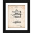 thumbnail image 1 of Borders, Cole 25x32 Black Ornate Wood Framed with Double Matting Museum Art Print Titled - PP948-Vintage Parchment Machine Gun Bullet Carrier Belt Patent Poster, 1 of 4