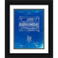 thumbnail image 1 of Borders, Cole 25x32 Black Ornate Wood Framed with Double Matting Museum Art Print Titled - PP1110-Faded Blueprint Train Transmission Patent Poster, 1 of 4