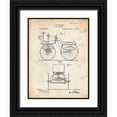 thumbnail image 1 of Borders, Cole 25x32 Black Ornate Wood Framed with Double Matting Museum Art Print Titled - PP243-Vintage Parchment Motor Buggy 1895 Patent Print, 1 of 4