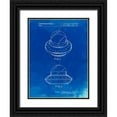 thumbnail image 1 of Borders, Cole 25x32 Black Ornate Wood Framed with Double Matting Museum Art Print Titled - PP667-Faded Blueprint Flying Saucer Poster, 1 of 4
