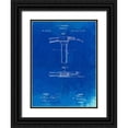 thumbnail image 1 of Borders, Cole 25x32 Black Ornate Wood Framed with Double Matting Museum Art Print Titled - PP689-Faded Blueprint Claw Hammer 1874 Patent Poster, 1 of 4